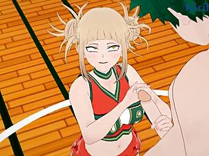 Hey Himiko Toga cheerleader, Mitsuki Bakugo cheerleader, and Izuku Midoriya, ready for intense hentai sex in My Hero Academia?