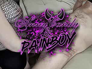 slut sucks small cock with balls licking and pleasure in homemade femdom full version