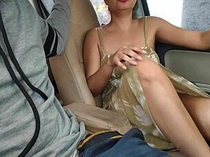 Blackmailing Ex Girlfriend For Risky Outdoor Public Sex And Fucking In Car With Big Cock