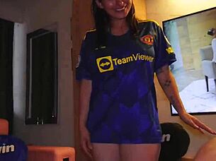 Guy discovers amateur asian profile on xvideos leading to sexy blowjob and facial cumshot.