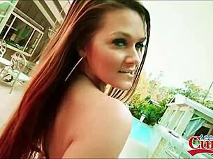 Oh Wow! Big Ass Petite Teen Abby Cross Takes Monster Cock Pounding!