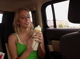 ashley jensen looks amazing getting fucked hard and swallowing cum