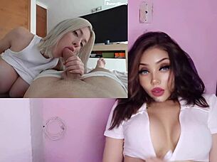 sharing the bed with a busty latina and ending up fucking her with creampie