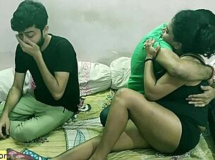 Hey, how about this amazing Indian threesome with bhabhi, innocent boy, and Tamil girl getting wild?