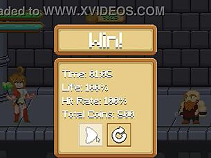 Cute blonde female warrior dives into wild sex scenes in new hentai game adventure 😍