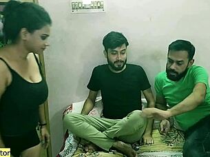 Hey, how about this amazing Indian threesome with bhabhi, innocent boy, and Tamil girl getting wild?