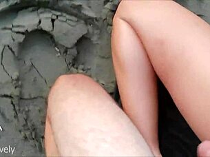 stranger fucks me on the beach in real homemade public sex