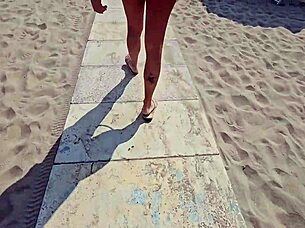 Bather Followed and Fucked in Beach Toilet