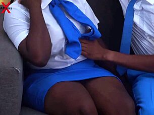 Big ass ebony girlfriend chooses wild doggystyle sex over studies - subscribe now!