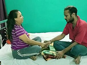 hey, you wanna see this young sales boy fucking bhabhi with clear dirty audio, licking her pussy bent over?