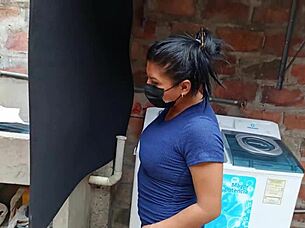 I Finally Suck Neighbors Monster Cock in Shower Slum Bathroom