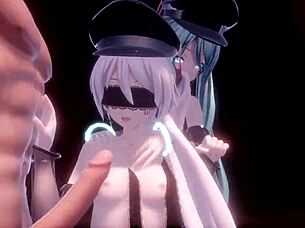 Hey, wanna see Hatsune Miku in wild sex dance with shaved pussy fucking, sucking, and creampie action?