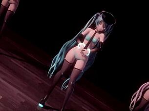Hey, wanna see Hatsune Miku in wild sex dance with shaved pussy fucking, sucking, and creampie action?