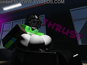 Massive BBC Stretches Out Big Booty Latina in Wild Roblox Encounter