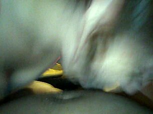 She rides him in REVERSE COWGIRL during their homemade interracial session.