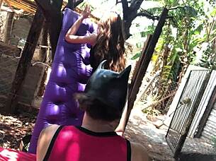 Ruiva peituda engages in intense anal play with sex toy before taking cumshot in mouth