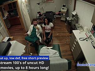 dr tampa gives tori sanchez a pap smear backstage