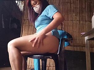 i just got home from hospital work and im so horny i need to masturbate my big pussy to feel satisfied real nurse action