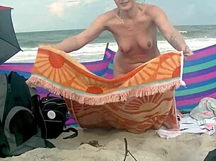 I love the thrill of watching interracial creampie action with swingers on the nude beach in this free sample