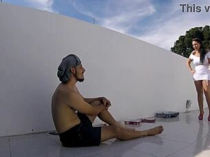 Pau eagerly takes on the massive cock in intense anal creampie action.