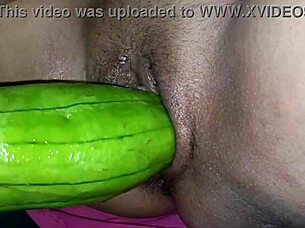 Teasing Big Pussy With Fruits And Strong Cock In Amateur Play
