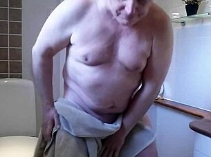 chris enjoys a relaxing solo shower with warm water cascading down