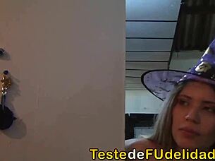 Under the fantasy she cheated on her boyfriend at halloween