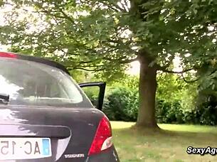 This big cock guy met an amateur French milf in lingerie. He fucked her hard in double penetration anal action.