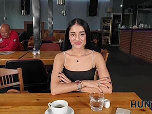 Did this shy brunette really go wild with a stranger for hard toilet fucking?