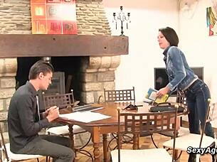 This big cock guy met an amateur French milf in lingerie. He fucked her hard in double penetration anal action.