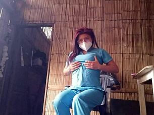 i just got home from hospital work and im so horny i need to masturbate my big pussy to feel satisfied real nurse action