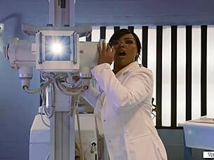 uh three shemale sexdolls lick and fuck busty milf scientist bareback