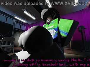 Massive BBC Stretches Out Big Booty Latina in Wild Roblox Encounter