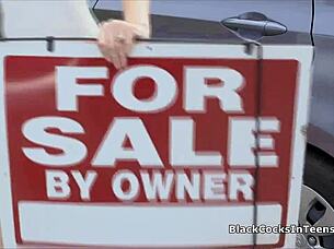 Teen reality agent bends over desk taking hardcore interracial pounding from client's big black monster cock