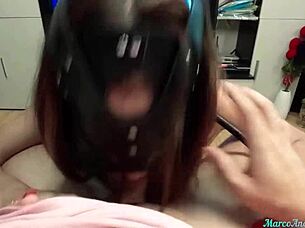 I grab that brunette babe for hardcore mouth fucking while parents are out