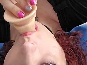 Oh baby, watch me dildo this fat ass and cum hard just for you - ass to mouth action!