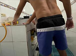 Skinny Maid Gets Rough Pussy Fuck from Huge Cock