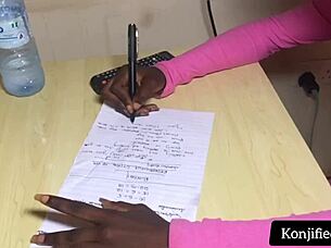 Horny tutor fucks coursemate