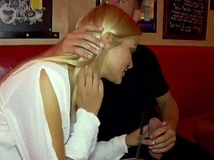 I mean, Cherry Kiss is this super naughty blonde who totally loves getting bent over for some hot amateur flashing fun!