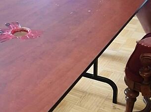 I feel intense pleasure stomping cum out of that throbbing cock under desk