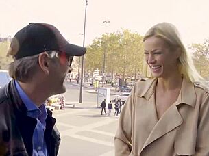 I mean, Cherry Kiss is this super naughty blonde who totally loves getting bent over for some hot amateur flashing fun!