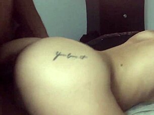 shoved my whole cock deep into girlfriend's tight ass, she begged for all my cum inside