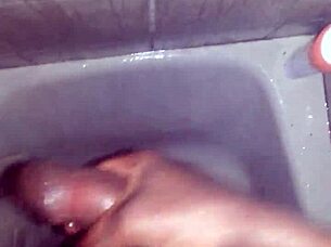 i love jerking my big black cock in the shower until i cum hard everywhere