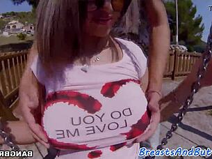 busty amateur milf gets spoon fucked deeply after playing with her favorite toys