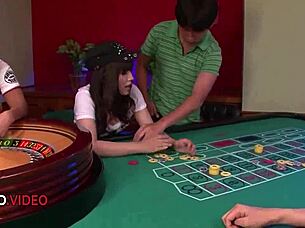 i love how sultry japanese beauty hinata satisfies the hungry group with her skilled blowjobs