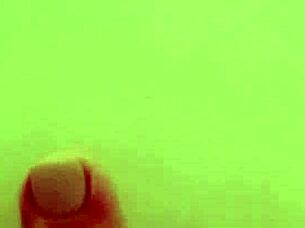 Abigail enjoys a quick shower while carefully shaving her intimate area smooth