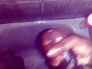 i love jerking my big black cock in the shower until i cum hard everywhere