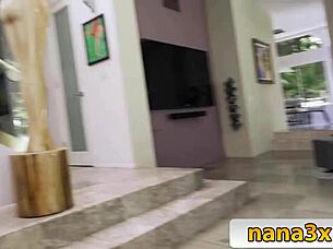 horny big tits granny teaches naughty young adults sex