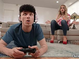 Stephanie Love Devours Stepson's Massive Cock for Intense Pussy Ride and Facial Cumshot