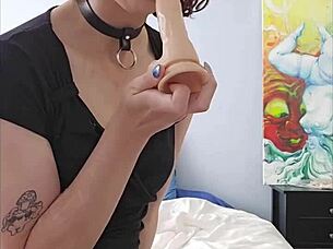 Oh baby, watch me dildo this fat ass and cum hard just for you - ass to mouth action!